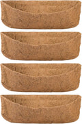 4 Pack Coco Liners for Window Planter Box - 24in 100% Natural Coconut Coir by ANPHSIN