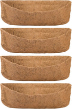 4 Pack Coco Liners for Window Planter Box - 24in 100% Natural Coconut Coir by ANPHSIN
