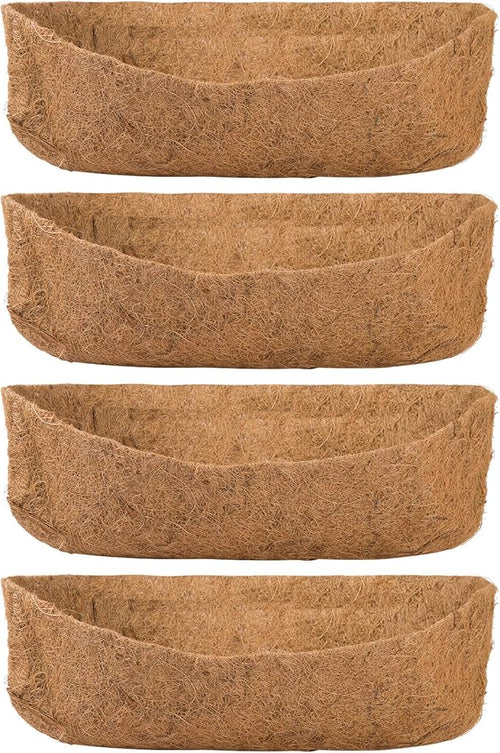 4 Pack Coco Liners for Window Planter Box - 24in 100% Natural Coconut Coir by ANPHSIN
