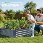 ZORMY 2Pack 6×3×1ft Galvanized Raised Garden Bed Kit, Metal Planter Boxes - Image 5