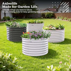 A ANLEOLIFE 2-Pack 3ft x 24” Tall Galvanized Raised Garden Beds Outdoor - Image 6