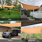 SUNLAX Sun Shade Sail 13' x 18' Peach Fuzz Rectangle Canopy Sail Shade Cover UV - Image 7