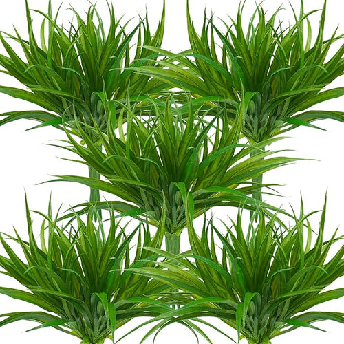 32 Pcs Artificial Grass Fake Plants 17.3in Outdoor Plants UV Resistant Faux by Phliofd