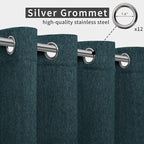 Easy-Going Linen Look Outdoor Curtains Waterproof Windproof Porch Curtains - Image 3