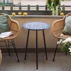 Party Zealot 1 Pack Metal Mosaic Round Side Table 13.4" Small End Table - Image 2