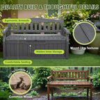 Greesum 80 Gallon Outdoor Storage Bench, Resin Patio Furniture - Image 5