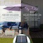 Best Choice Products 10ft Solar LED Offset Cantilever Hanging Market Patio - Image 3