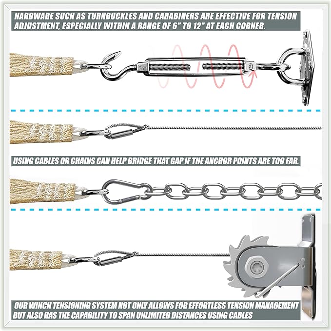 Amgo 18' x 18' x 18' Brown Triangle Sun Shade Sail Outdoor Canopy Awning UPF50+ - Image 3