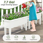 Giantex Raised Garden Beds Outdoor Set of 2, Self-Watering Planter Box - Image 7