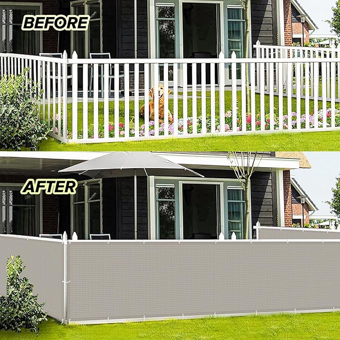 LOVE STORY Balcony Privacy Screen, 3.3'x19.7' Deck Shield Screen Fence Cover - Image 3