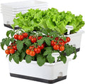 Window Box Planter 6 Pcs, 18 Inches Rectangle Flower Pots by Oliz
