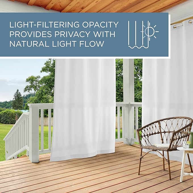 TOWN & COUNTRY BASICS Cabana Solid Heavyweight Indoor Outdoor Curtains - Image 9