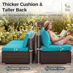 NICESOUL 9 Piece Patio Sectional Set - Image 7