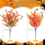 AGIRL 12 Bundles Artificial Fall Flowers Outdoor Indoor Decoration, No Fade - Image 2