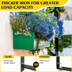 LukLoy Window Planter Box Brackets, 6 Pack Adjustable Heavy Duty Wall Mount - Image 3