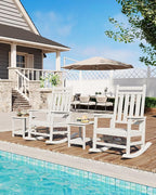 GarveeLife Outdoor Side Table 2-Tier, 18 in HDPE All Weather Resistant Patio - Image 6