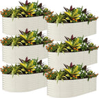 Garvee 6 Pack Galvanized Raised Garden Bed, Rust-Resistant Raised Garden Beds by Garvee