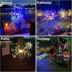 2 PCS Solar Firework Light, Outdoor Solar Garden Decorative Lights 120 LED - Image 7