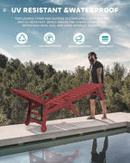 SERWALL Patio Chaise Lounge Chair, Poly Lounge Chair - Image 7