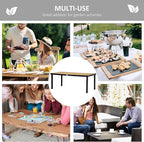 Outsunny 75" x 35" Outdoor Dining Table - Image 6