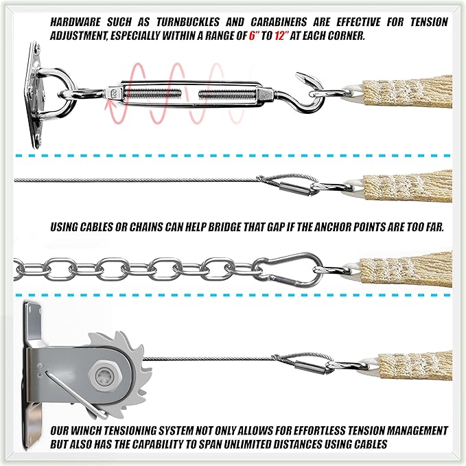 ColourTree TAPR1616 Custom Size 8' x 22' Turquoise Sun Shade Sail Canopy UV - Image 7