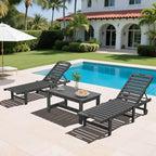 SERWALL Outdoor Coffee Table, HDPE Patio Coffee Table - Image 8