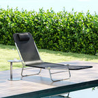 Outsunny Folding Chaise Lounge Chair, Pool Sun Tanning Chair, Outdoor Lounge - Image 9