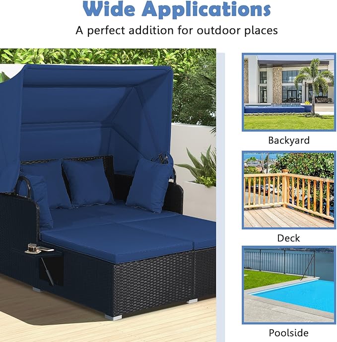 Tangkula Patio Rattan Daybed - Image 9