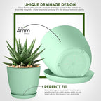 Utopia Home - Plant Pots Indoor - 7/6.6/6/5.3/4.8 Inches Home Decor Flower Pots - Image 4