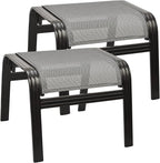 Outdoor Foot Rest for Patio Ottomans Metal Seat Patio Footstools Furniture by Unknown