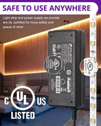 HitLights Warm White LED Strip Lights Kit 3000K, 16.4ft Dimmable Tape Light - Image 4