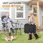 VINGLI Aluminum Patio Lawn Chairs Folding Set of 2 - Image 6