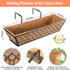 Riare 4 Pack 24 Inch Window Boxes Planters - Image 2