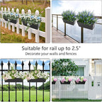 Railing Planters Outdoor Balcony 16 Inch Deck Over The Railing Planter Boxes - Image 7