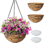 2 Pack 10 Inch Hanging Planters by KarlliuHOMEGARDEN