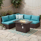 NICESOUL 6 Piece L-Shaped Patio Furniture Set - Image 3