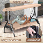 3 Seat Outdoor Porch Patio Swing - Image 6