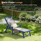 LUE BONA Chaise Lounge Chair Outdoor, HDPS and HDPE Wicker Material, Patio - Image 5