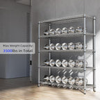 3500LBS 59" W 5 Tier Storage Shelves Rack Metal Wire Shelving Unit, Storage - Image 6