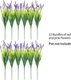 Artificial Faux Plants Flowers for Outdoor Decorations, Fake Monkey Grass for - Image 7