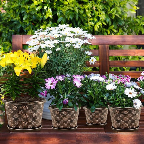 16 Inch Planter Pots for Plants, Plastic Large Flower Pots Indoor Outdoor - Image 2