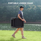 KingCamp Lounge Chair Outdoor, Folding Portable Tanning Chairs Comfy Adjustable - Image 7