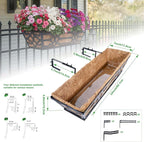 hehimhis 24 Inch 2 Pack Railing Planter Box - Image 4