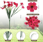 24 Rose Red Bundles Artificial Flowers - Image 2