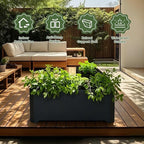 Steel Planter Box-32"x15"x15"-Rectangular Planters - Image 3