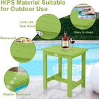 Y&M Outdoor Side Table, HIPS Adirondack Small Single Table, Waterproof Square - Image 5