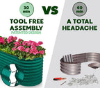 Plant & Plot Galvanized Raised Garden Beds Outdoor // 4×2×2 ft Planter Raised - Image 2