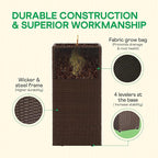 IDZO All-Weather Wicker Planters, 24 in Tall Wicker Planters, Self-Watering - Image 3