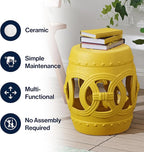 JONATHAN Y TBL1022E Lucky Coins 16" Chinese Ceramic Drum Indoor/Outdoor Garden - Image 5