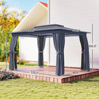 Outsunny 10' x 12' Outdoor Patio Gazebo, Heavy Duty Gazebo Canopy Shelter - Image 7